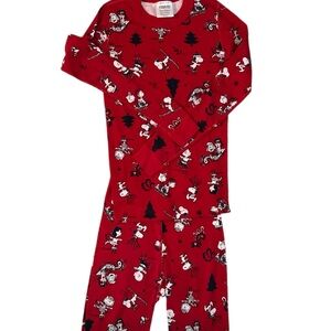 Hanna Andersson X Peanuts Kids Unisex Size 10 Organic Cotton Christmas Pajamas